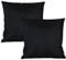 JACK 2er Set Outdoor Kissenhülle Kissenbezug 50x50cm Wasserfest Sitzkissen Lounge Kissen Garten Stuhl Lotus Effekt, Farbe:Schwarz