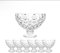 Reldor 7-Piece Footed Glass Bowl Set, Elegant Crystal Look Dessert Bowls for Trifle, Sundae Glasses for Fruit Salads, and Ice Cream, Dishwasher Safe, Decorative Trifle Bowl Dessert Serving