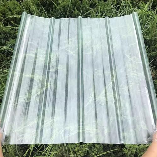 Panel para Tejado Ondulada,Placa de Invernadero,Plancha Transparente,Placas Techo de Garajes,Lámina Techo Aislantes,Panel de Cobertizo de Repuesto,Fáciles de Doblar (0.9x0.6m/35x24in,1 Pcs)