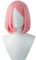 Windskids Haruno Sakura Cosplay Perücken Damen Anime Ninja Haruno Sakura Rosa Kurze Glatthaar Bob Pony Wig für Halloween Karneval Party Maskerade Performance Verkleidung Kostüm Zubehör Perücke