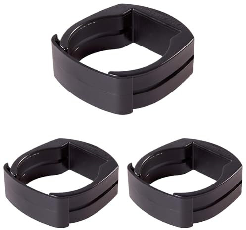 Alberts 656058 Fix-Clip Pro® | zur Befestigung von Schweißgittern an Zaunpfosten | Kunststoff, schwarz | für Pfosten-Ø 60 mm | 3er Set (Packung mit 3)