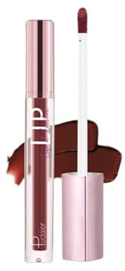 Long-Lasting Liquid Lipstick with Matte Finish | Smudge-Proof, Waterproof, Highly Pigmented Lip Gloss | Velvet Texture, Non-Stick & Sweat-Proof | Red, Pink & Nude Shades for Women - Brick Red