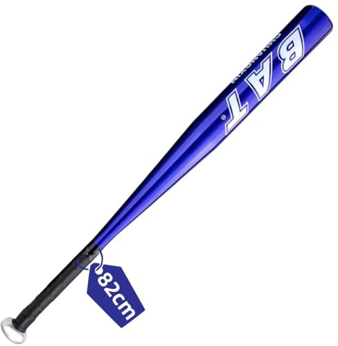 Baseballschläger 82 cm (32 Zoll), Baseballschläger Aluminium mit Rutschfester Griff, die Beste Größe für Selbstverteidigung und Baseball - Blau