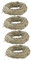 HEMOTON 4 Stück Molarer geflochtener Grasring für Kaninchen Hamster Backenzahn Hamster Molar Toy Rabbit Molar Grass Hamster beißender Grasring Haustier kaut Gras natürliches Bambusgras