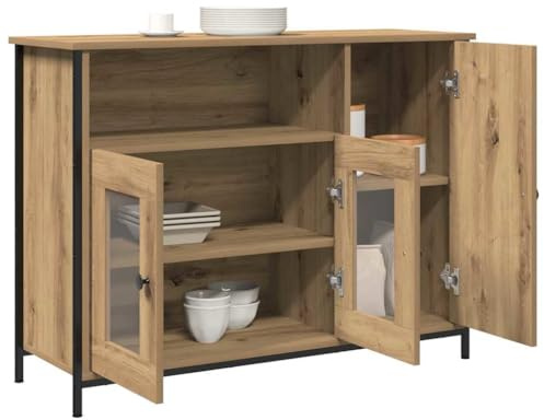 vidaXL Sideboard Artisan-Eiche 100 x 35 x 75 cm | Bietet viel Platz für die Aufbewahrung von Gegenständen, Verschönert die Dekoration mit einem trendigen, handgemachten Touch,