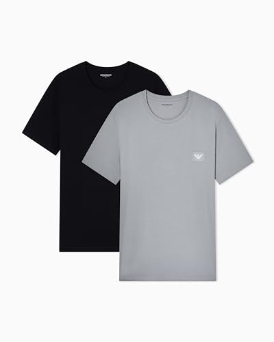 Emporio Armani Herren Bold Monogram 2-Pack T-Shirt T-Shirt (1er Pack)