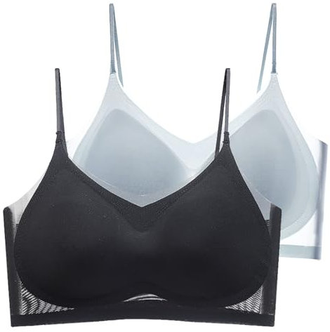Reggiseno Microfibra Senza Cuciture Apertura Davanti per Mastectomia Cerotto Adesivo Spalline Taglie Forti Sostegno Trasparenti Schiena Allenamento Donna Brassiere Sportivo Aperto Schiaccia Seno