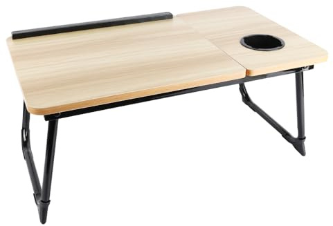 Lapdesk, faltbar, für Sofa, Studium, Betttisch, höhenverstellbar, Lesen und Schreiben, klappbar, Tisch für Bett/Sofa/Boden, 56 x 33 x 24 cm (Originalfarbe) 60 x 40 x 26 – 39 cm – Grau
