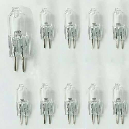 DLEDMOP 15w 6v G4 Halogen Bulbs Light 2700k Warm White G4 Bi-pin Base Halogen Bulb for Chandeliers Desk Lamp(10PCS/15W)