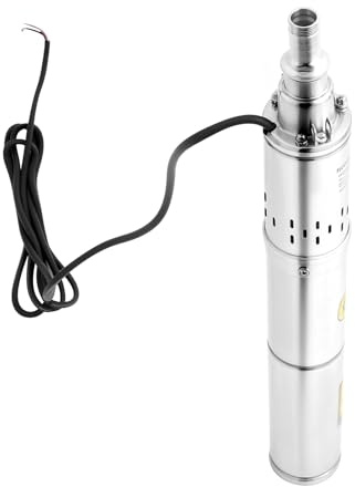 POTYYH 1 Brunnenpumpe DC24V 370W Tiefbrunnenpumpe 2000L/h Tauchpumpe Max. Förderhöhe 65m Tauchwasserpumpe Max. Tauchtiefe 40m Wasserpumpe 2850 U/min für Bewässerung und Wasserversorgung
