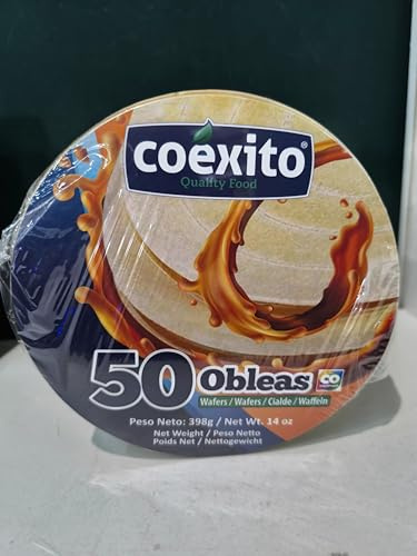 Coexito Obleas Tradicionales, 50 Unidades, Galletas Tipo Wafer, 398g, 14 oz