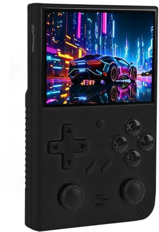 Pongnas Console de Jeu Portable avec écran IPS 3,5 Pouces, Processeur 4-0,5 GHz, Stockage 128 Go, Plus de 20 000 Jeux pour Jouer en Déplacement (64G)