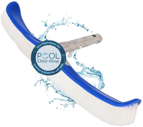 Duraol Nylonbürste 46cm I Pool Bürste mit abgewinkelten Ecken I Pool Reinigungsbürste gegen Schmutz I Ideal als Bürste für Teleskopstange I Robuster Pool Schrubber I Hochwertiges Pool Zubehör