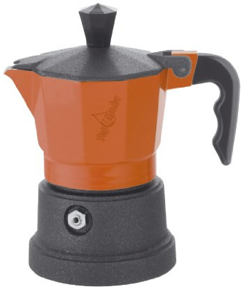Top Moka Caffettiera top06 Arancione – Nero