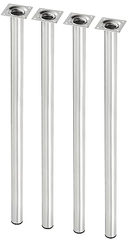 Element System 11100-00176 Möbelfüße Rund, edelstahloptik, 60 cm