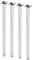 Element System Pieds en tube d'acier ronds pour tables et meubles avec plaque de vissage, lot de 4 pieds, 11100-00176