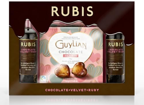 Rubis Chocolate Wine With Guylian Chocolates Gift Pack, 100ml, 15% ABV