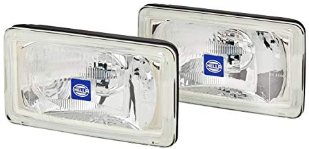 HELLA 1FB 005 860-631 Halogen-Fernscheinwerfersatz - Comet 450 - 12V - Referenzzahl: 17.5 - Anbau - Lichtscheibenfarbe: weiß - 4-polig - links/rechts - Set - Menge: 2
