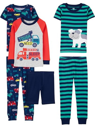 Simple Joys by Carter's Baby - Jungen 6-piece Snug Fit Cotton Pajama Set Pyjamaset (3er Pack)
