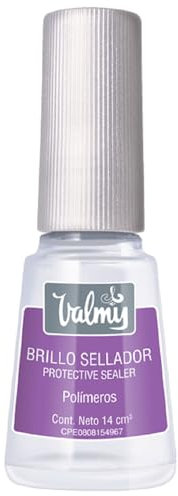Valmy Brillo Sellador de Esmalte de Uñas para Prolongar la Duración de la Manicura y Pedicura, 14 ml