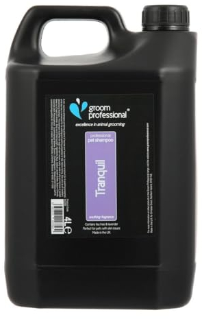 GROOM PROFESSIONAL Tranquil Hundeshampoo Sensitiv - Hundeshampoo Gegen Juckreiz - Beruhigendes Shampoo für Empfindliche Haut - Perfekt für Haustiere mit Hautproblemen, 4 Liter