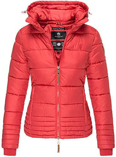 MARIKOO Damen Übergangsjacke Steppjacke Winterjacke gesteppt Outdoorjacke Kapuze 9 Farben XS - XXL SOLE