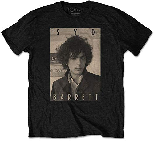 Syd Barrett Men's Sepia Slim Fit T-Shirt Black