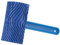 Rouleau de peinture avec motif en relief pour effet veinure de bois, bleu, avec manche, outil de bricolage pour décoration murale