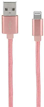 Mooov 732055 732055 Câble pour Iphone et Ipad Nylon Data et Charge 1 M Or Rose