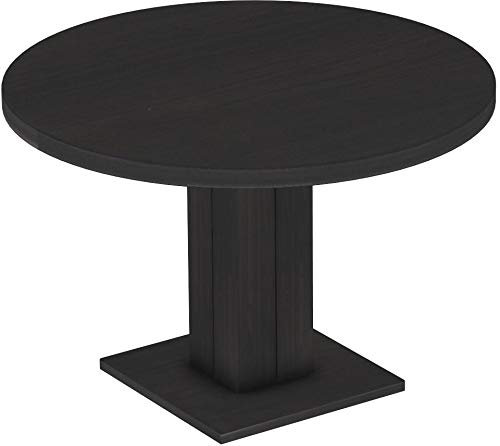 B.R.A.S.I.L.-Möbel Brasilmöbel Säulentisch Rio UNO Rund 120 cm Ebenholz Tisch Esstisch Pinie Massivholz Esszimmertisch Holz Küchentisch Echtholz Größe und Farbe wählbar