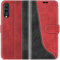 Mulbess für Samsung Galaxy A70 Hülle, Handyülle Leder mit Kartenfach, Klapphülle mit Magnetverschluss, Flip Case Etui Handytasche Schutzhülle, Stilvoll Wein Rot