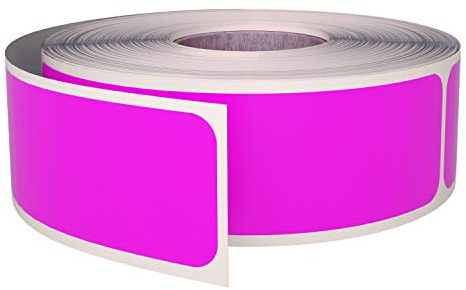 Write on Labels Neon Pink Color Stickers for File Folders 3x1 inch (7.5cm x 2.5cm) 250 Pack by Royal Green