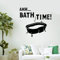 HANZHAO Bath time bathroom wall waterproof home decoration vinyl window sticker bathtub shower letter mural retro wall sticker 57x62 cm