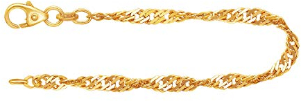EDELIND 8 Karat / 333 Gold Armband Damen 2.9 mm Bracelet Singapurkette Gelbgold, Länge 22 cm, Armkette mit Karabinerverschluss Goldarmband mit Schmuck Geschenk Box Made in Germany