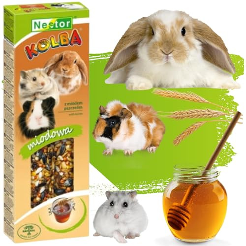 2x Hamster Rabbits Two Sticks Food HONEY Flavor Seed Treats 115g Guinea Pig Rat Mouse Gerbil Rodents and Small Animal Pet Vegetable Foods Degu Snacks