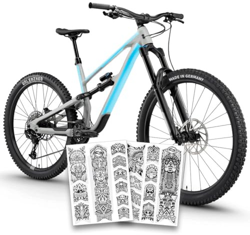unleazhed Bike Protection BP01 L Frame Tatanka Black MATT |Rahmenschutzfolie für Mountainbikes | Made in Germany |19 -teiliges Rahmenschutz-Set