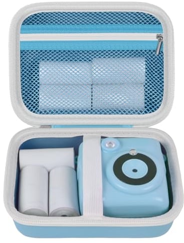 Kinderkamera Tasche, Sofortbildkameras Schutzhülle für VTech KidiZoom Print Cam/ für Gofunly/ für HiMont/ für ASTGMI/ für GREENKINDER/ für CalineGam Digital Kamera, für Druckpapier -Nur Hülle-Blau