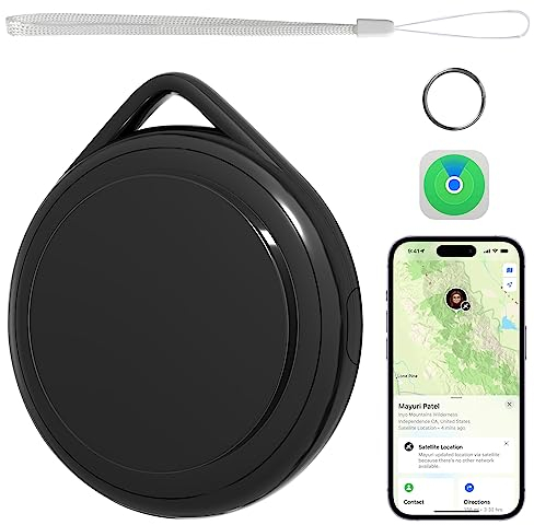 Qoosea Localisation Précise et Anti-Perte, Localisateur D'objets Perdus Intelligent, Trouvez Vos Clés/Valises/Cartables/Portefeuilles ou Enfants âgés et Voitures pour iOS Pas pour Android(Noir)
