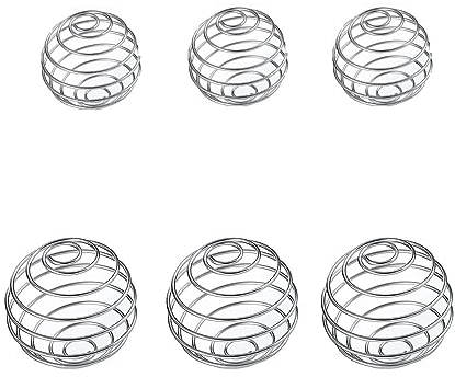 JIEPRO 6 Pcs Stainless Steel Ball for Mixing Protein, 2 Sizes Replacement Shaker Bottle Whisk Ball Milkshake Protein Wire Mixer Mixing 2.1 Inches