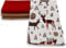 Virginia Tex baumwollstoff-Set 3 Stück 60 x 150 cm Tex Standard 100 in verschiedenen farben waffelpique-stoff und 2 x baumwollstoff meterware 100% baumwolle stoffe zum (Rot Christmas)