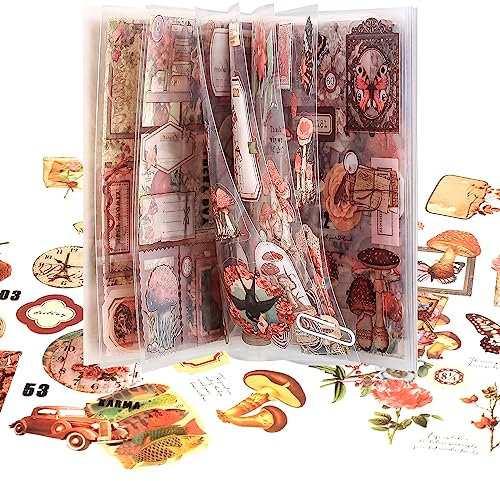 Scrapbook Stickers, Journaling Supplies, 20 Pages Nature Castle Botanical Floral, Scrapbook Accessories Stickers for Adults for Scrap Book Journal Notebook