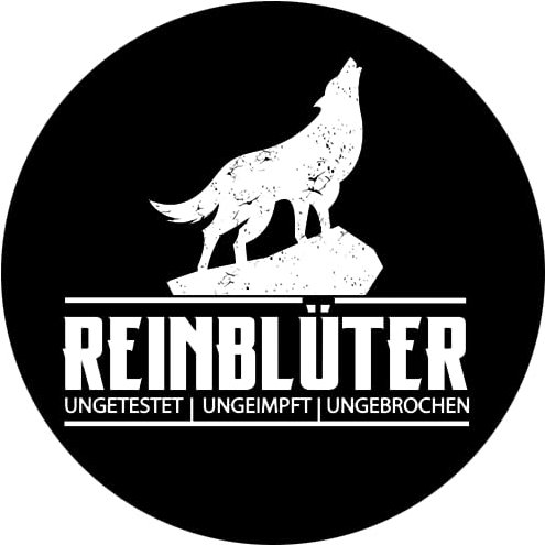Sammys Shirt Store Reinblüter ungetestet ungeimpft ungebrochen Aufkleber 24 cm