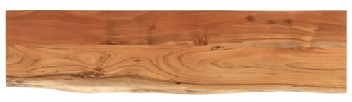 vidaXL Wandregal 120x30x2,5 cm Rechteckig Massivholz Akazie Baumkante