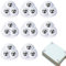 8 PCS Self Adhesive Caster Wheels Mini Swivel Paste Pulley, Stainless Steel 360 Degree Rotation Sticky Ball Casters for Trash Can Small Furnitures Storage Box