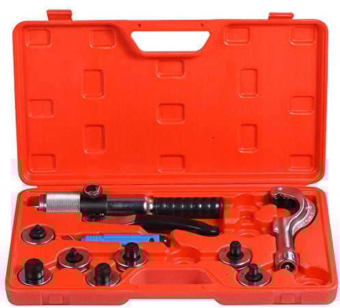 Hydraulisches Rohraufweitungsset mit 7 Aufweitköpfen für Weiche Rohre, Sanitär, Heizung, Gas, Kühlung, Klimaanlage, Keine Kupferkupplung Erforderlich