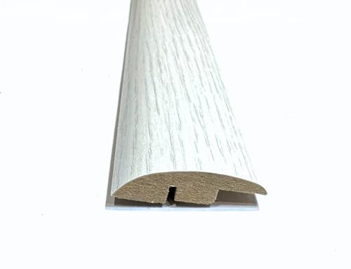 Miami White Oak Laminate & Wood Flooring Section Transition Bar MDF Threshold Strip Ramp Edge Profile Door Trim Moulding Oak (1, 2400mm (7ft 9))