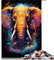 Puzzle mit 2000 Teilen, Papierpuzzle „Elefant in Farbe malen“, für Erwachsene und Kinder ab 12 Jahren, tolles Geschenk für Erwachsene. Größe: 70 x 100 cm