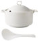 NNYCC Soup Serving Tureen with Lid and Ladle Set,Porcelain Soup Serving Bowl for Home Kitchen Restaurant,White,2400ML