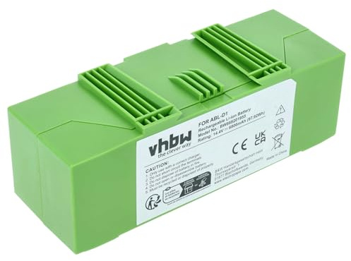 vhbw Akku kompatibel mit iRobot Roomba i7158, i7556, i7550, i755640, i715840, i755020, i7558 Saugroboter Schwarz (6800 mAh, 14,4 V, Li-Ion)