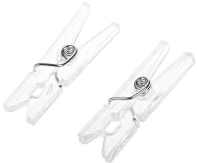HYROOY Lot de 20 pinces à linge en plastique transparent pour fond de scène, loisirs créatifs, décoration murale en plastique